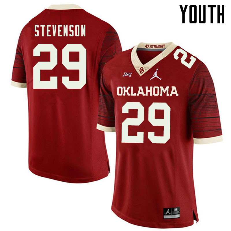 Jordan Brand Youth #29 Rhamondre Stevenson Oklahoma Sooners College Football Jerseys Sale-Retro